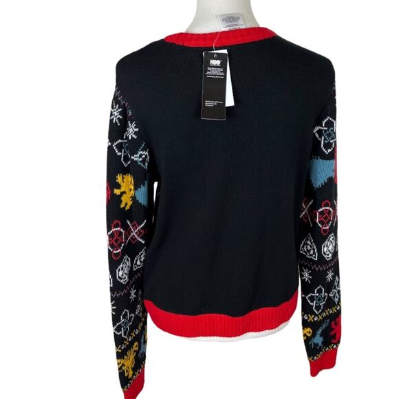 NWT HBO Game of Thrones Westeros Joy to the Realm Christmas Sweater Size M - Picture 4 of 6
